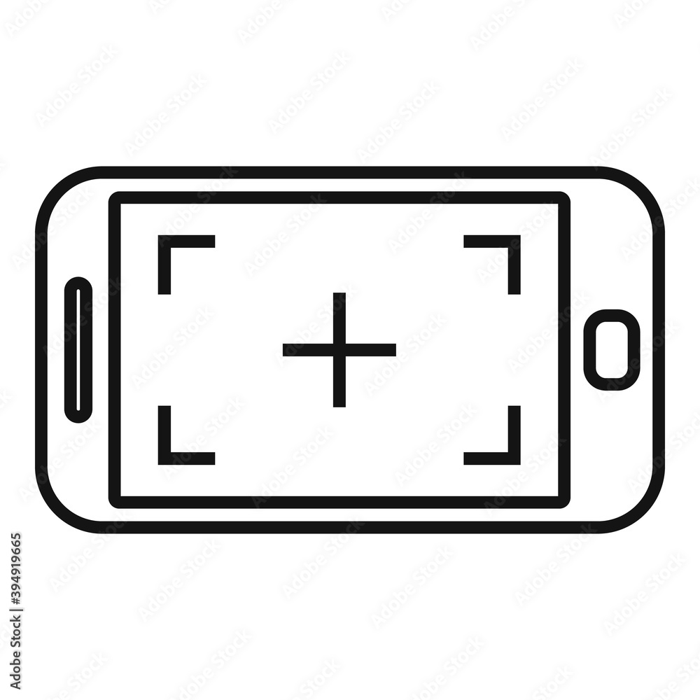 Poster phone screen recording icon. outline phone screen recording vector icon for web design isolated on w