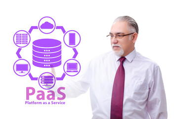 Businessman in platform as a service concept