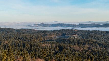 cesky les landscape in the early winter