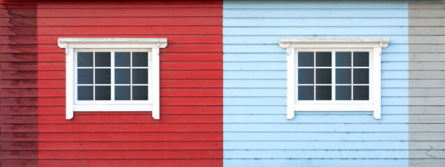 Decorative windows in the wall
