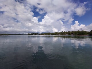 clouds over the river