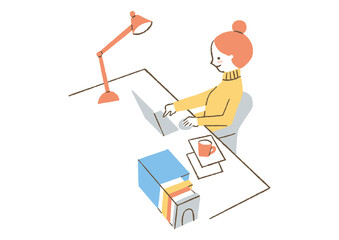 パソコンで仕事をする女性