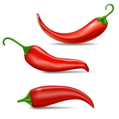 Fresh red hot chili pepper - obrazy, fototapety, plakaty