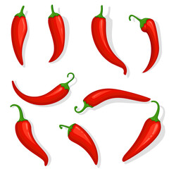 Fresh red hot chili pepper