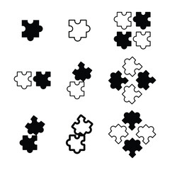 Puzzle icon set