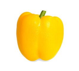 Yellow sweet or bell peppers isolated, clipping path on white background