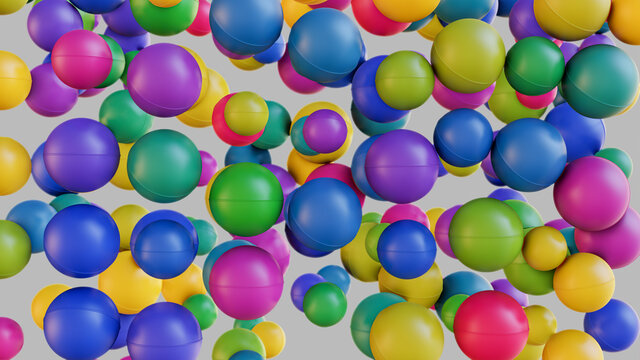 Abstract background of colored plastic balls