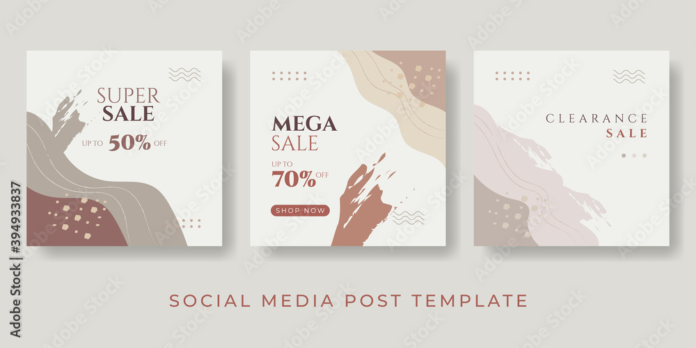 Poster social media stories and post creative vector set. background template with copy space for text and 