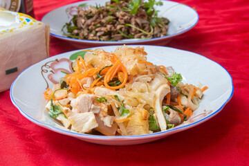 Lao cuisine: Spicy Pork Sausage Salad