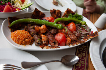 Turkish service. Appetizer dish