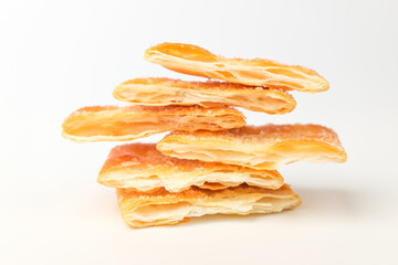 Sweet crackers on white background