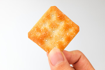 Sweet crackers on white background