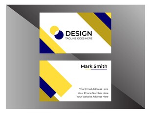 Corporate Style 2 Sided Business Card Design with elegant shapes and modern color palate