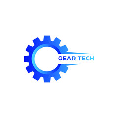 Gear technology vector logo, icon template. This logo is suitable for factory, technology, website, digital, wheel.