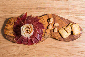 Iberico ham.