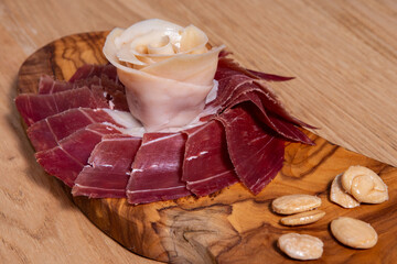 Iberico ham.