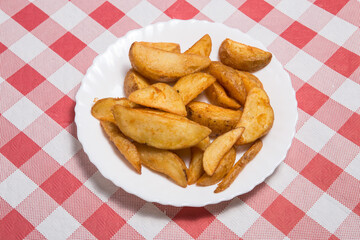 Patatas bravas, spanish fried potato.