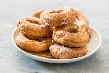 donuts and honey hand made