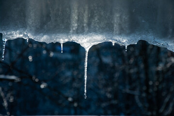 Abstract icicles with copyspace for text; concept of Christmas or New Year celebration