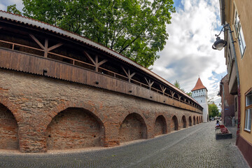 Fortress Street in Sibiu, Transylvania, Romania