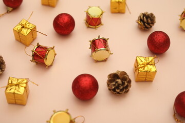 set of christmas decorations