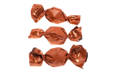 candy in wrapper isolated