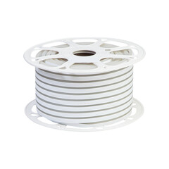 Flexible led strip neon on reel isolated on white background