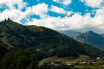 Fototapeta na wymiar view of the high mountains