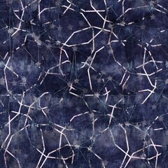 Seamless geometric mixed media collage design in old aged worn look. Geo design overlaid, mottled, and distressed on fabric texture. Seamless repeat raster jpg pattern swatch.