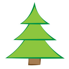 Simple illustration of Christmas tree Concept for Christmas holiday