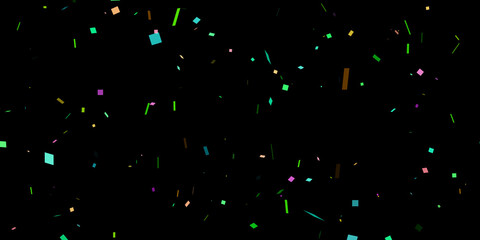 Colorful Confetti Stock Image In Black Background