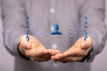 hierarchy connection team group digital