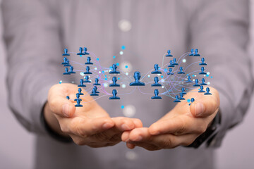 hierarchy connection team group digital