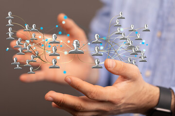 hierarchy connection team group digital