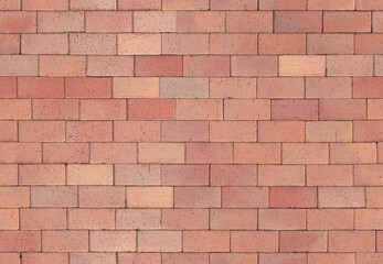 Seamless texture of street tiles. Pattern of terracotta paving slabs.