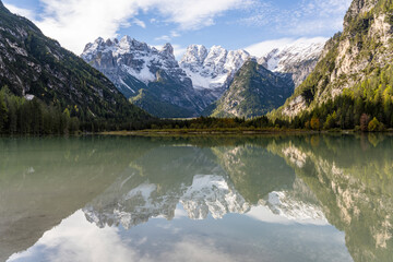 Plakat Dürrensee, Lago di Landro Dolomites Italy