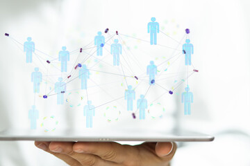 conference team work connection digital concept