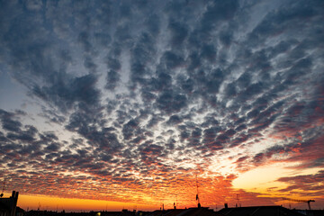 Tramonto su San Siro (Milano)