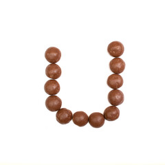 The 'U' written in chocolate Pepernoten