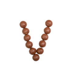The 'V' written in chocolate Pepernoten