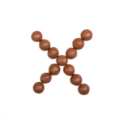 The 'X' written in chocolate Pepernoten
