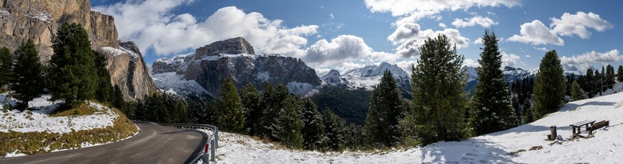Obraz premium Pass Sella Trentino Italy