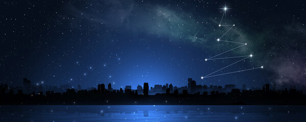 holiday star tree in city © alex_aldo