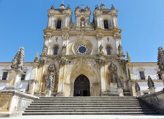 Obraz premium Facade of the historic monastery in Alcobaca, Centro - Portugal