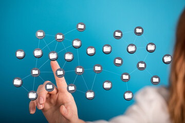 data network 3d digital info