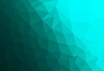 Obraz premium Abstract triangular background with colorful gradient shapes. Bright mosaic modern geometric design. turquoise low poly texture. beautiful relief surface. color 3d image