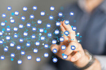 data network 3d digital info