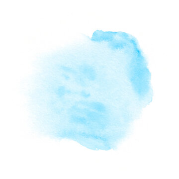Watercolor art blue cloud paint background. Perfect abstract design for logo and banner element.