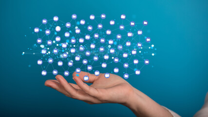 data network 3d digital info