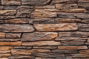 Stone wall backdrop - smooth natural brick masonry antique